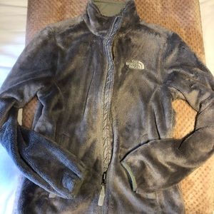 Grey fur north face
